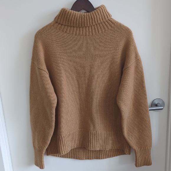 rag & bone Sweaters - Rag & Bone Chunky Knit Tan Turtleneck Sweater 100% Cashmere